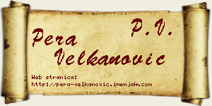 Pera Velkanović vizit kartica
